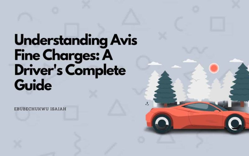 Featured image of the article with the text "Understanding Avis Fine Charges: A Driver's Complete Guide" at the left and a corresponding image at the right