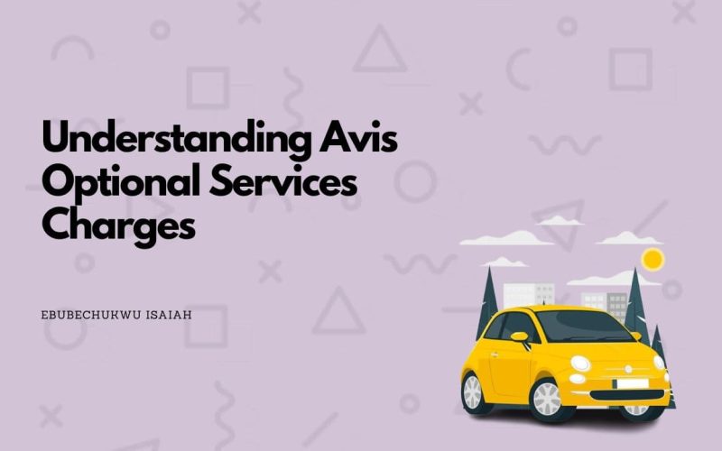 Featured image of the article with the text "Understanding Avis Optional Services Charges" at the left and a corresponding image at the right